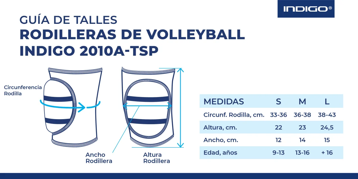 Joelheiras de Voleibol Acolchoadas INDIGO Azul - Image 3