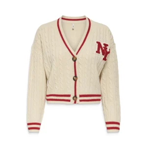 Only Thale LS Button Cardigan Knit Whitecap Gray