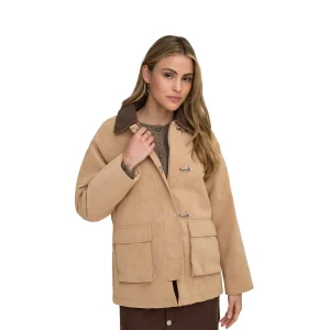 Only Aggie Faux Suede Contrast Jacket Tannin