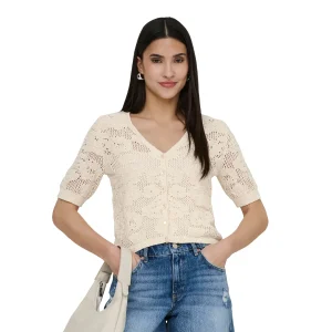 Only Chloe SS Cardigan Knit Ecru