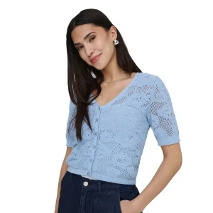 Only Chloe SS Cardigan Knit Soft Chambray