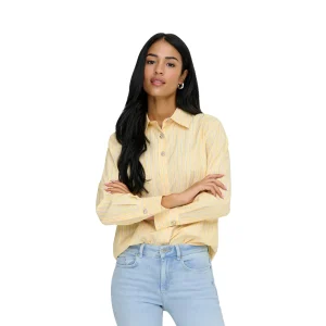JDY Soho L/S Loose Striped Shirt Double Cream
