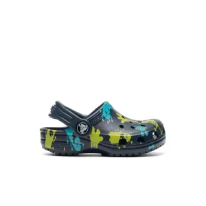 Crocs Kids Classic Monster Print Clog Navy
