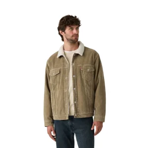 Levis Relaxed Fit Sherpa Trucker Jacket Timber Wolf