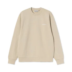 Carhartt WIP Script Embroidery Sweat Barchan/White