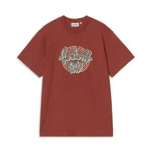 Carhartt WIP S/S Chedda T-Shirt Dark Brick heavy stone wash