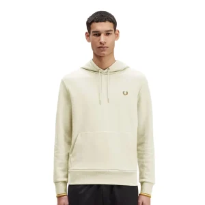 Fred Perry Tipped Hooded Sweatshirt Oatmeal