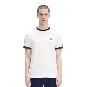 Fred Perry Taped Ringer T-Shirt Snow White