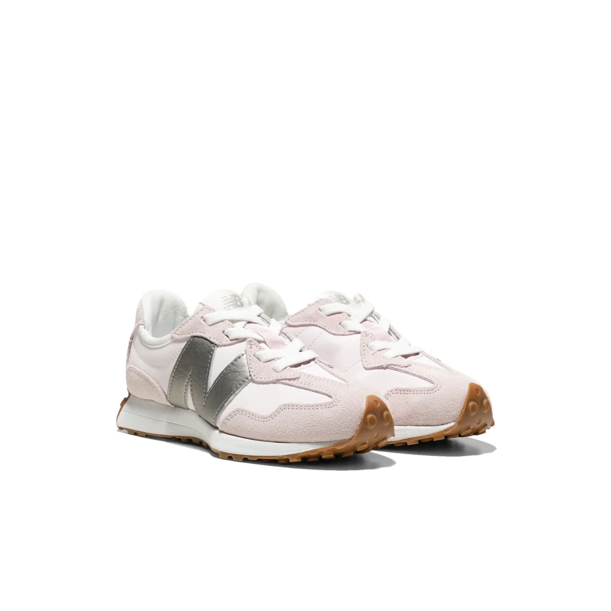 New Balance 327 Pink Salt/Dark Silver Metallic - Image 3